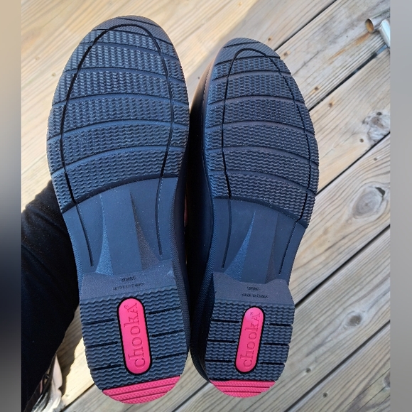 🆕Chooka City Solid Mid Waterproof Rain Boot Navy Blue w/ Brown Trim Size 9 - Picture 12 of 15